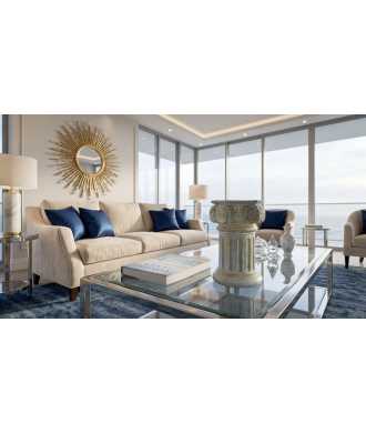 Colonna Decorativa Verde & Oro 1 — Decorazione Luxury | Maison Imperiale