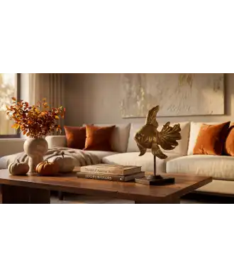 Pesce Oro Sinuoso piccolo 2 — Decorazione Luxury | Maison Imperiale