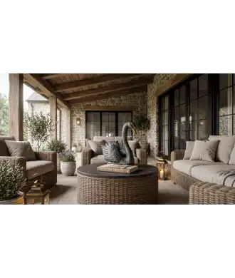 Cigno nero in resina 2 — Decorazione Luxury | Maison Imperiale