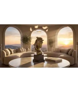 Scultura testa di cavallo 3 — Decorazione Luxury | Maison Imperiale