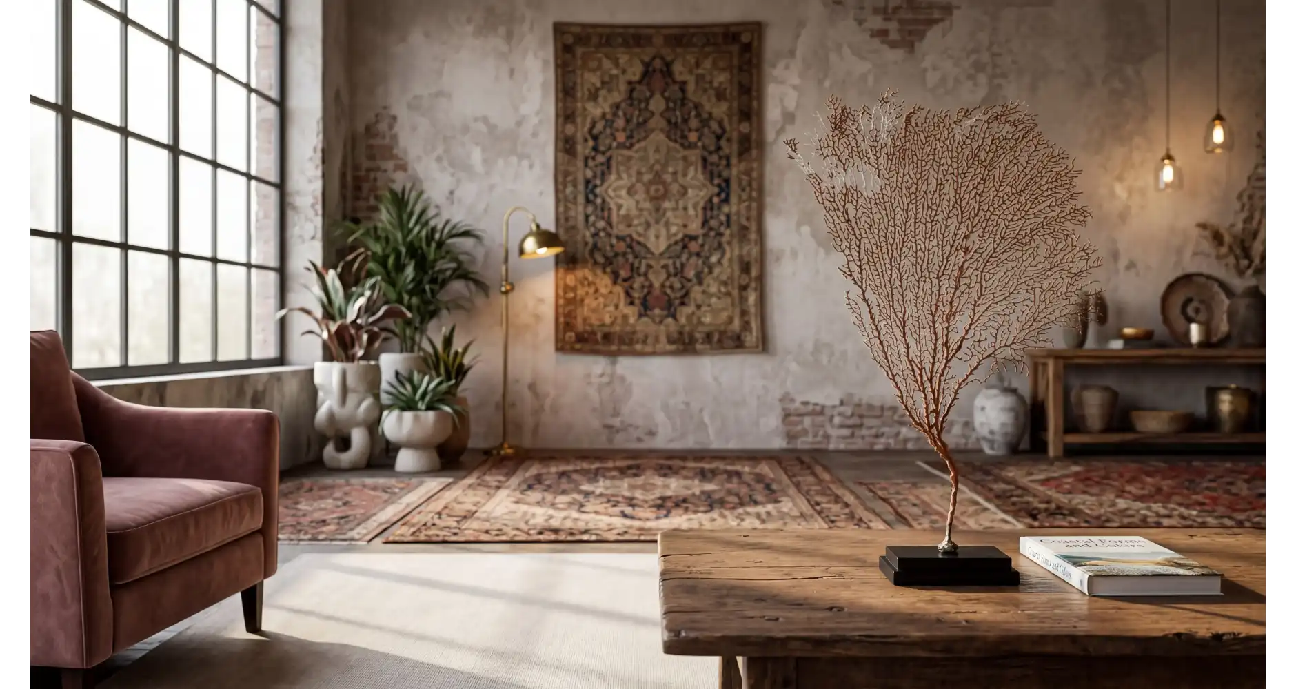 Gorgone Corail Moyen —  Décoration Luxury | Maison Imperiale