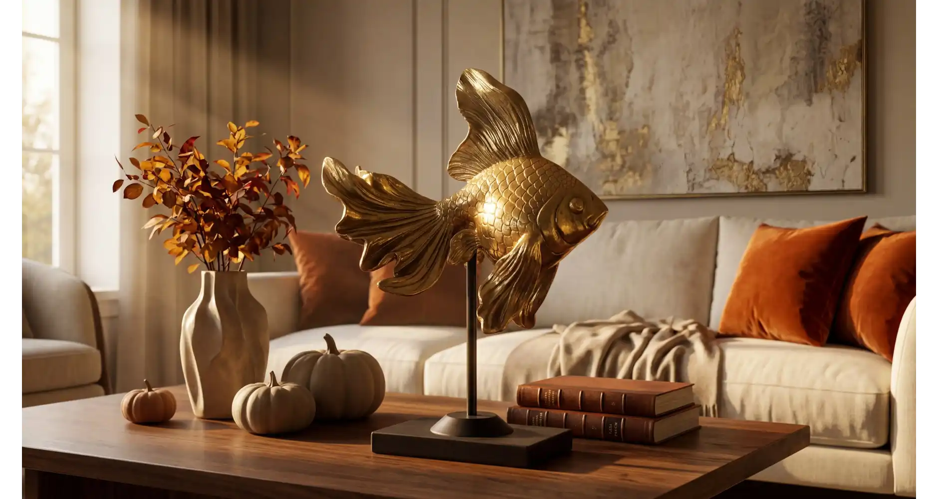 Pesce Oro Sinuoso piccolo — Decorazione Luxury | Maison Imperiale