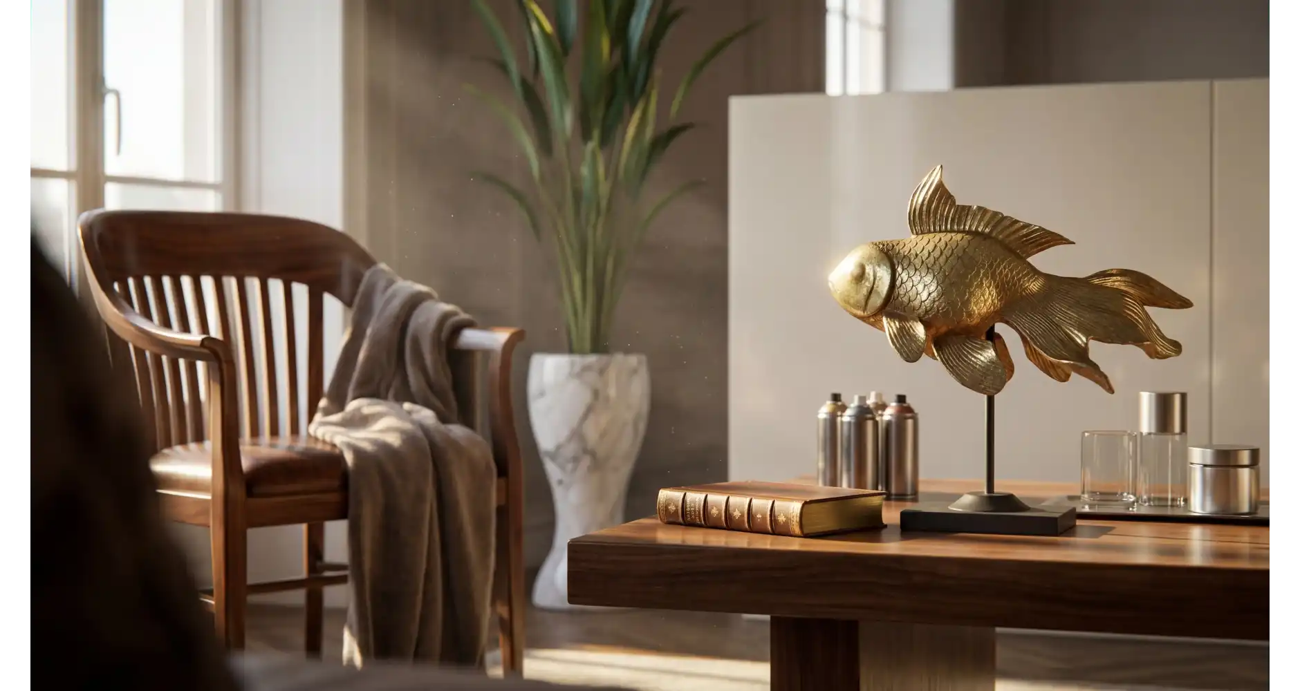 Pesce Oro Sinuoso grande — Decorazione Luxury | Maison Imperiale