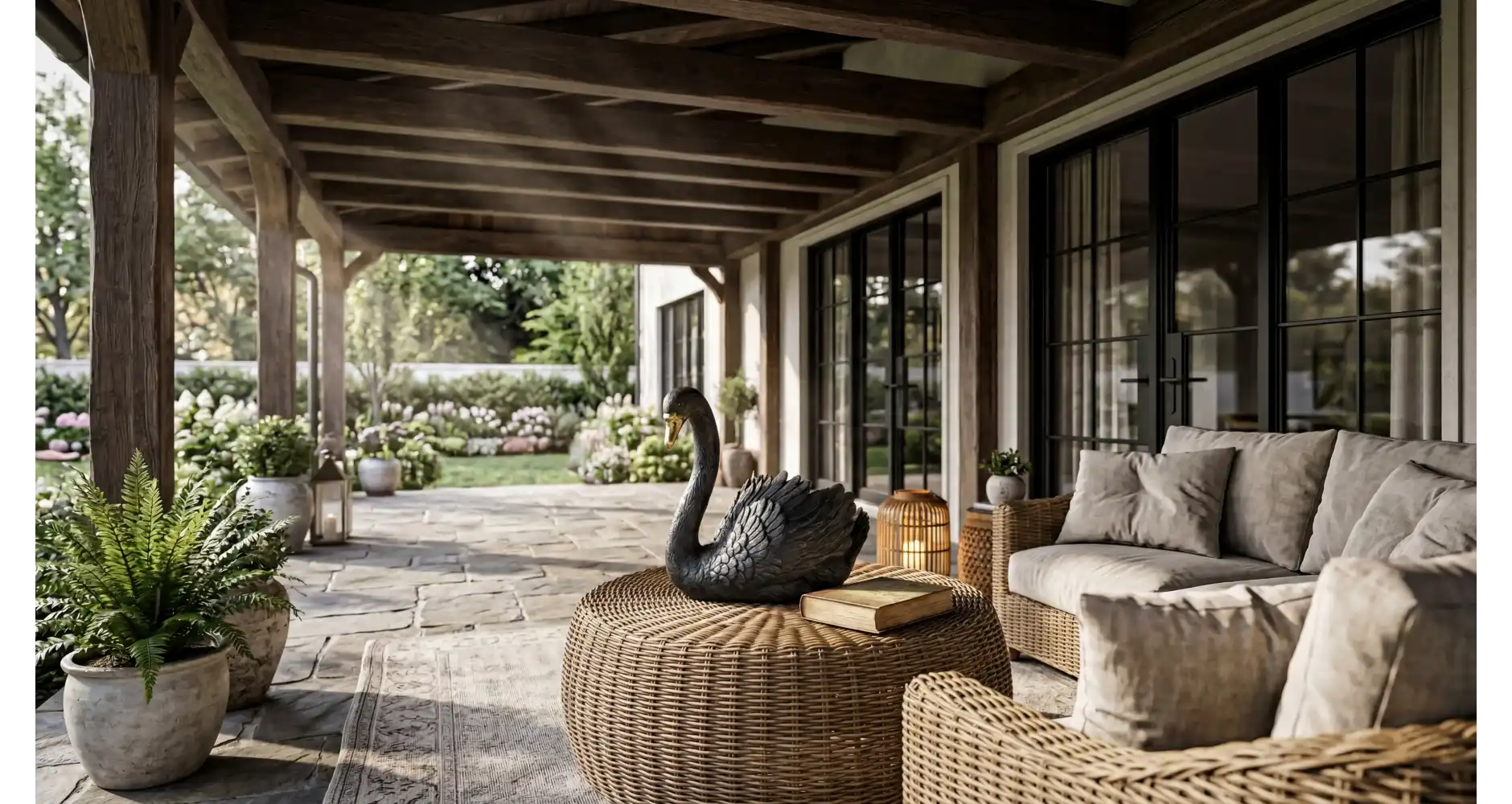 Cigno nero in resina — Decorazione Luxury | Maison Imperiale