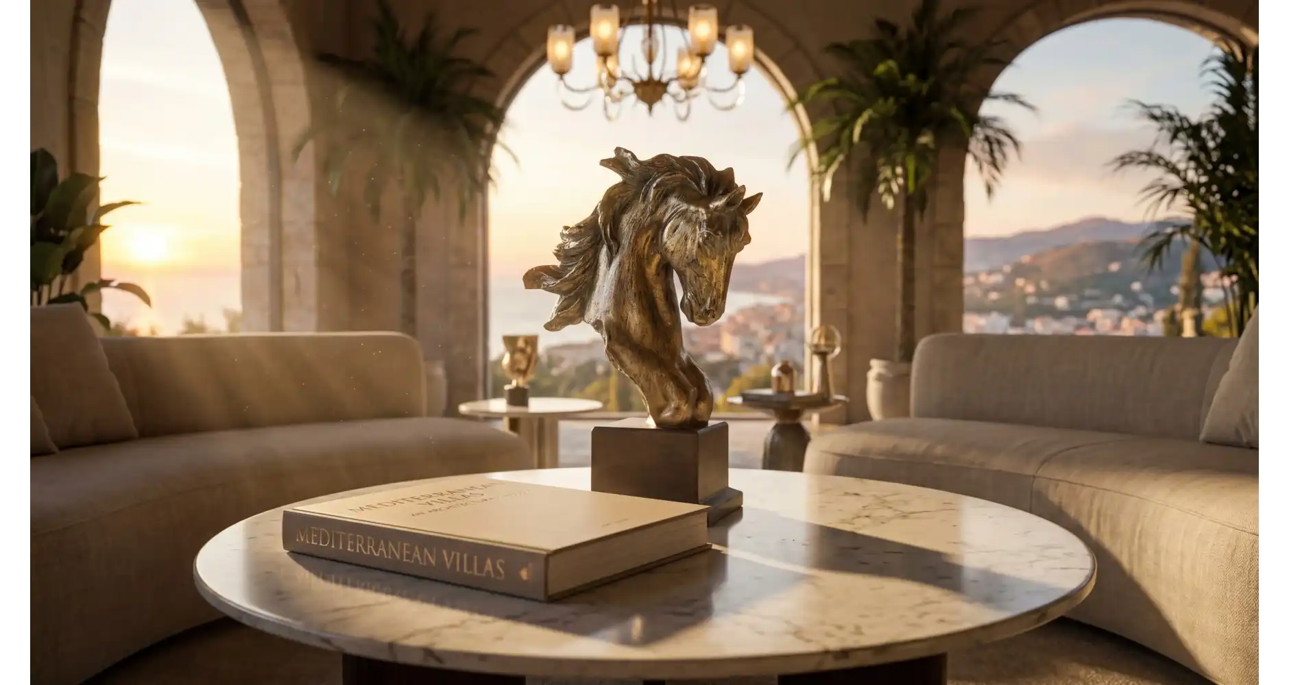 Scultura testa di cavallo — Decorazione Luxury | Maison Imperiale