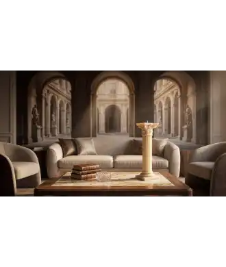 Candela Colonna Corinzia in Cera d’Api Naturale — Decorazione Luxury | Maison Imperiale