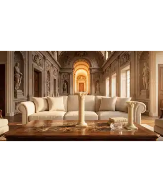 Bougie Colonne Corinthienne en Cire d’Abeille 2 —  Décoration Luxury | Maison Imperiale