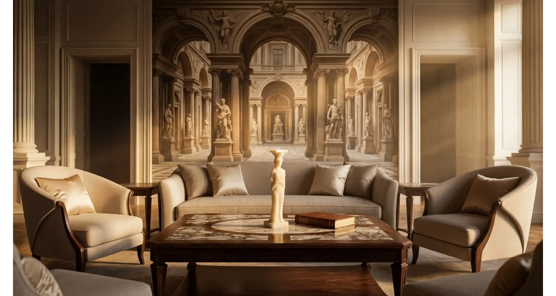 Caryatid Candle in Natural Beeswax —  Decoration Luxury | Maison Imperiale
