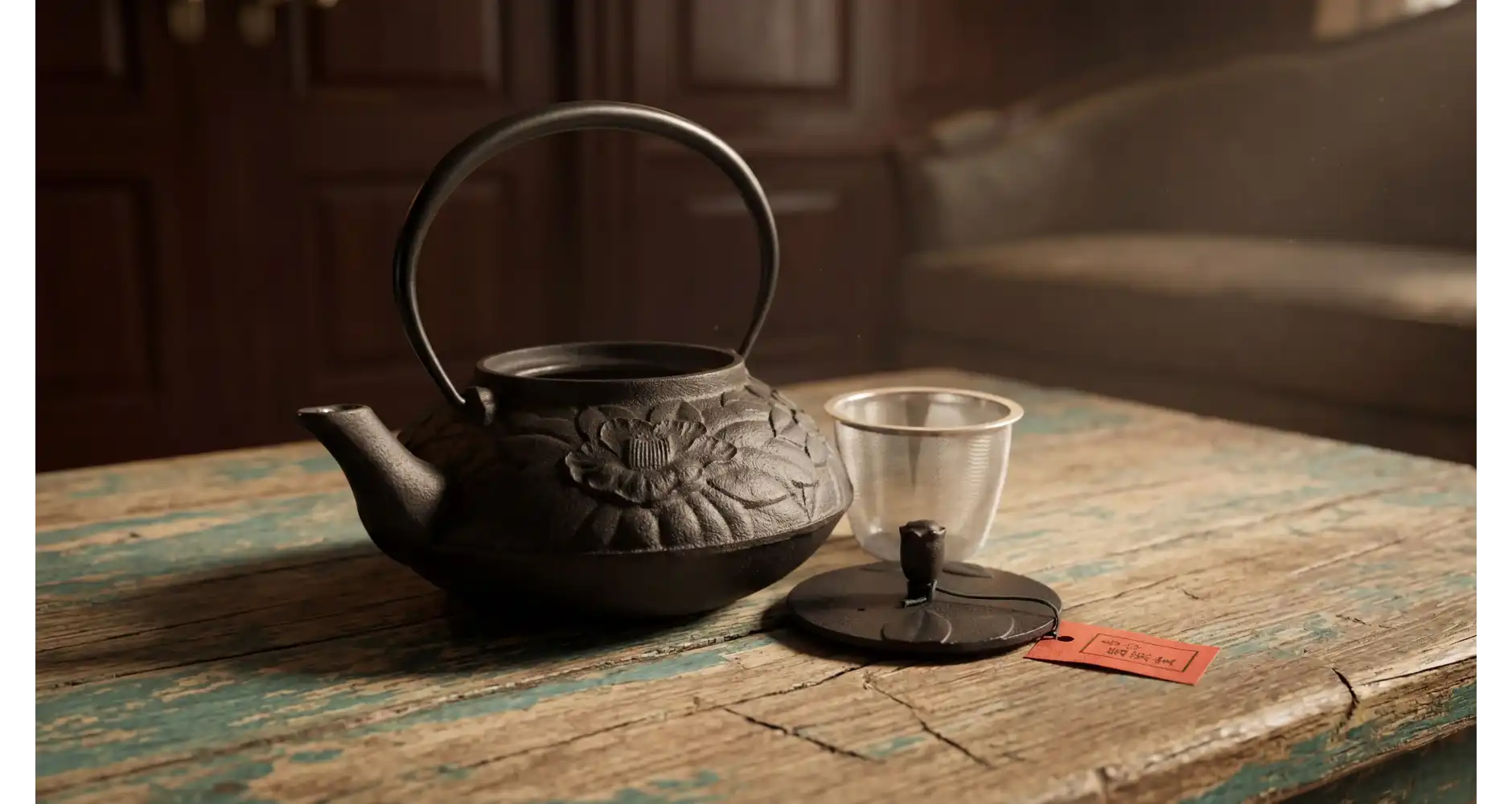 Teiera Oigen in ghisa Ajiro Tsubaki — Decorazione Luxury | Maison Imperiale