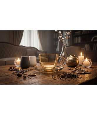 Glass Tea Cup with Saucer 1 —  Decoration Luxury | Maison Imperiale