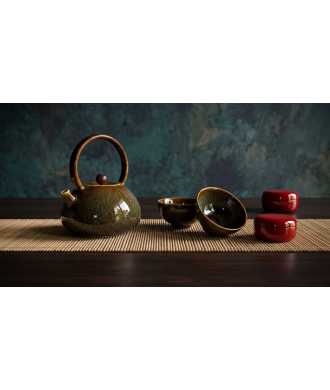 Ensemble en Porcelaine Artisanale Vert 1 —  Décoration Luxury | Maison Imperiale