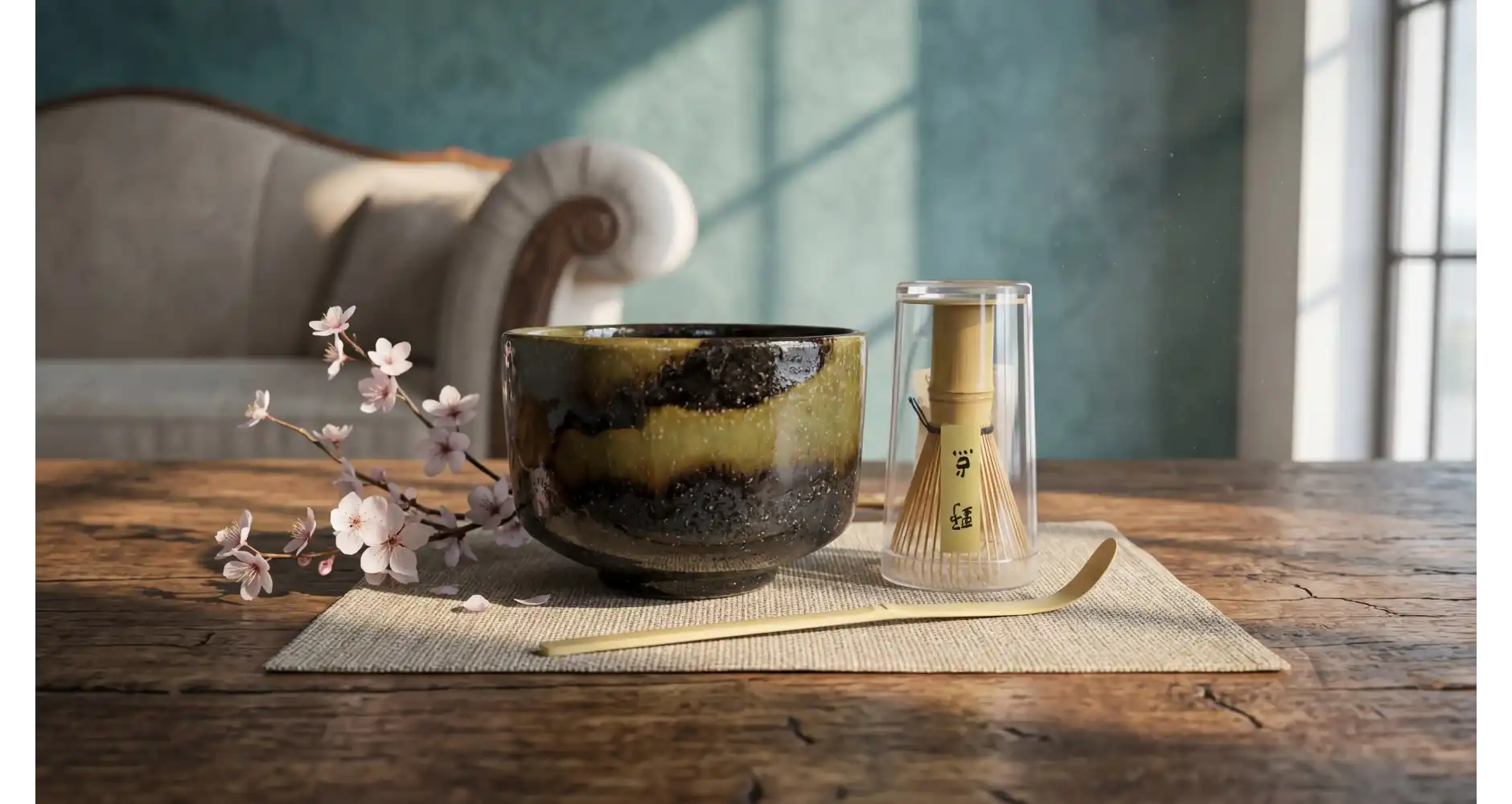 Set Matcha Tasse Verte, Fouet & Cuillère —  Décoration Luxury | Maison Imperiale