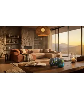 Photophore Vert Irisé 1 —  Décoration Luxury | Maison Imperiale
