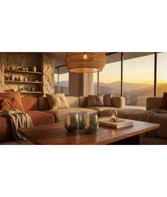 Photophore Vert Irisé —  Décoration Luxury | Maison Imperiale