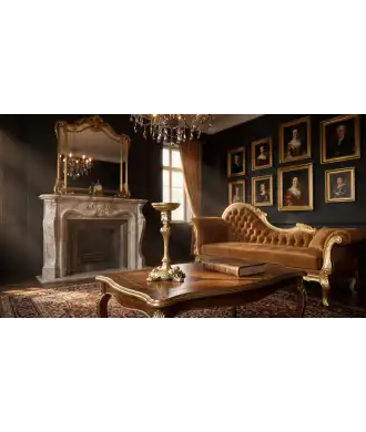 Bougeoir Baroque Or Antique 1 —  Décoration Luxury | Maison Imperiale