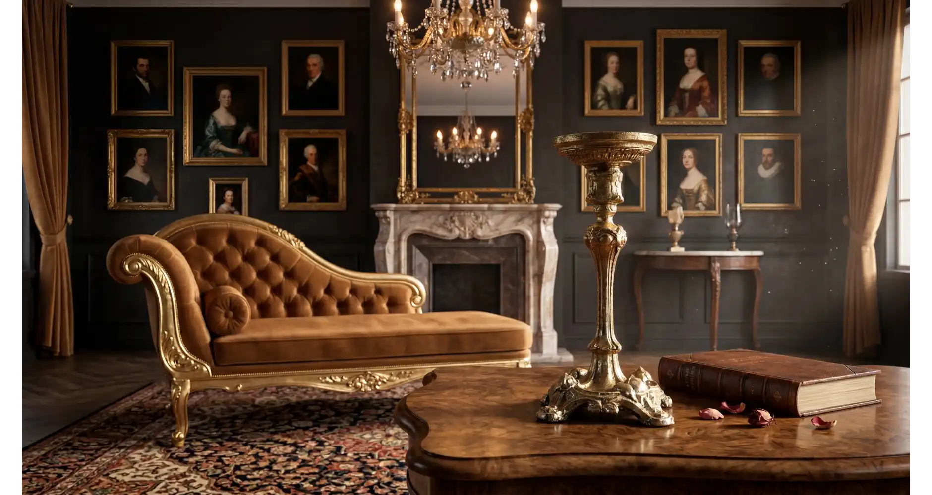 Bougeoir Baroque Or Antique —  Décoration Luxury | Maison Imperiale