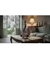 Bougeoir Perroquet Bleu & Or 1 —  Décoration Luxury | Maison Imperiale