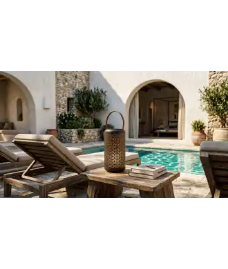 Lanterne Ethnique Métal et Cuir —  Décoration Luxury | Maison Imperiale