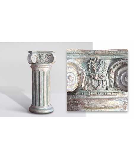 Grande Colonna Decorativa Verde & Oro 8 — Decorazione Luxury | Maison Imperiale
