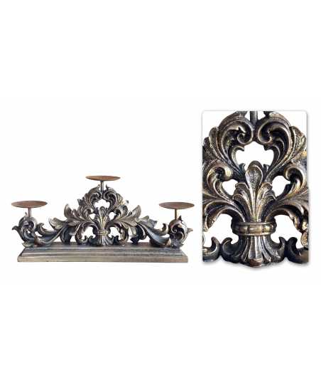 Triplo-candeliere barocco 6 — Decorazione Luxury | Maison Imperiale