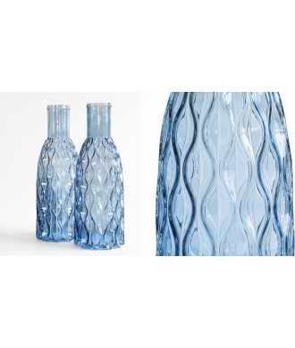 Vase en Verre Recyclé Ondulé