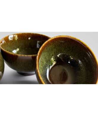 Green Artisanal Porcelain Set 4 —  Decoration Luxury | Maison Imperiale