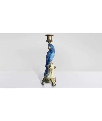 Bougeoir Perroquet Bleu & Or 6 —  Décoration Luxury | Maison Imperiale