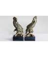 Antique Gold & Brown Parrot Couple 8 —  Decoration Luxury | Maison Imperiale