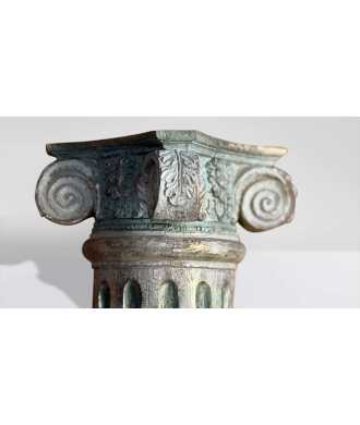 Grande Colonna Decorativa Verde & Oro 7 — Decorazione Luxury | Maison Imperiale