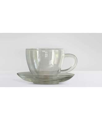 Tasse en Verre avec Soucoupe 2 —  Décoration Luxury | Maison Imperiale